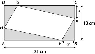 4. Na figura encontra-se representado o projeto para um convite de uma festa de aniversário com a forma de um retângulo.