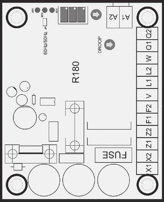 AREP trifásico 6 ou 12 fios ESTATOR: 12 fios (marcação a 2) ESTATOR: 6 fios (marcação a ) EXCITATRIZ Induzido Indutor - + Girando retificadores RODA POLAR branco Varistor Enrolamentos auxiliares