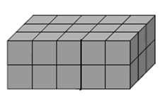 VOLUME DO PARALELEPÍPEDO RETÂNGULO A figura representa um paralelepípedo formado por cubos iguais. Podemos observar que é constituída por 5 3 2 = 30 cubos.