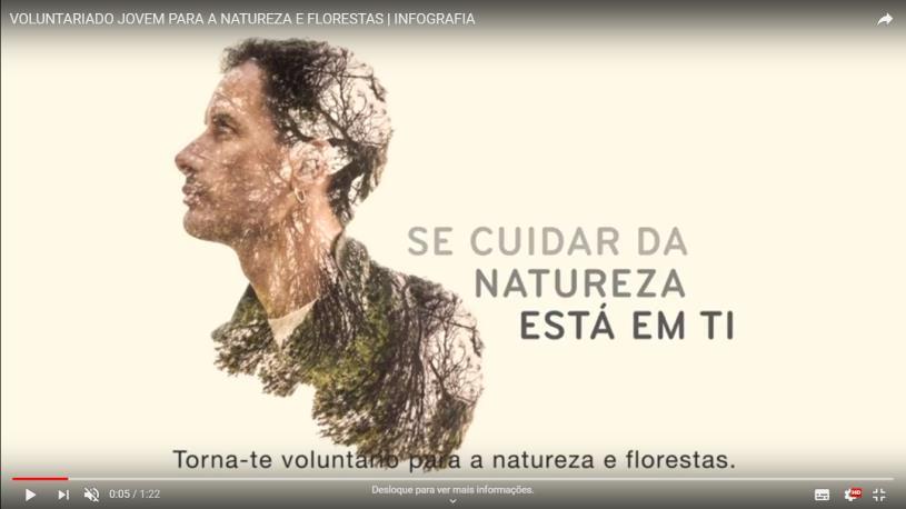 INSPIRAÇÃO IPDJ: Voluntariado jovem para a natureza e florestas. Está em ti cuidar da natureza.