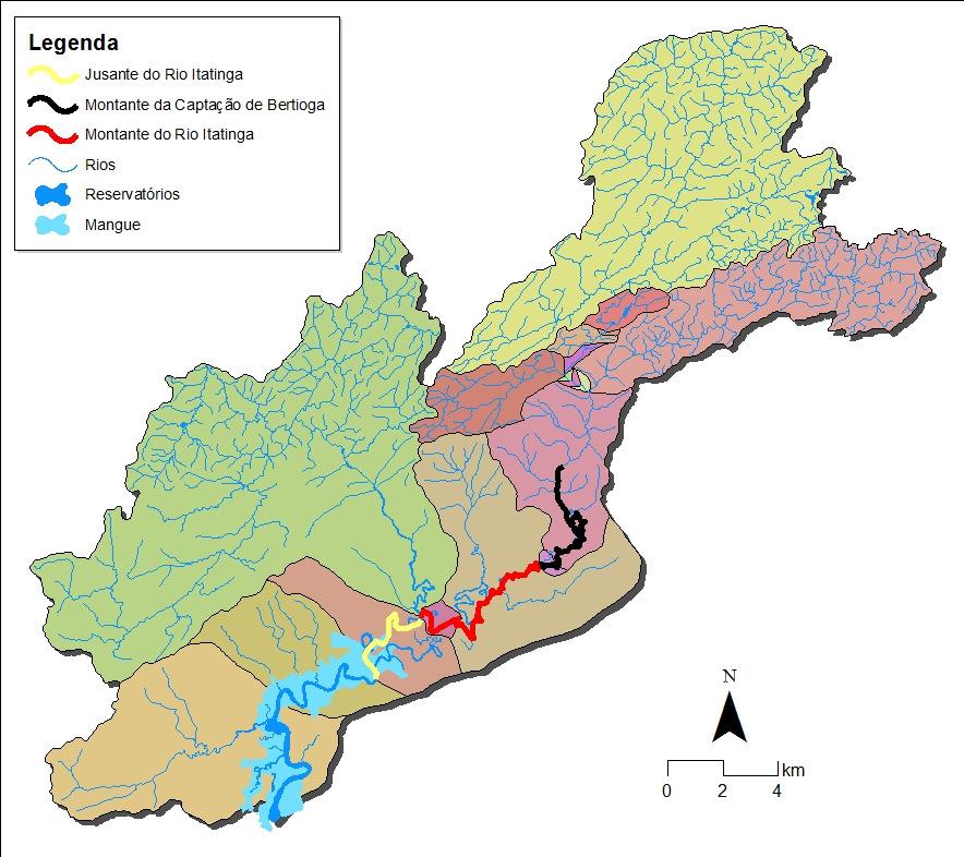 INTRODUÇÃO O objetivo deste estudo é analisar o impacto das vazões no Rio Itapanhaú, na área de restinga, após o ponto de captação no Rio Sertãozinho, de acordo com a regra operativa prevista para o