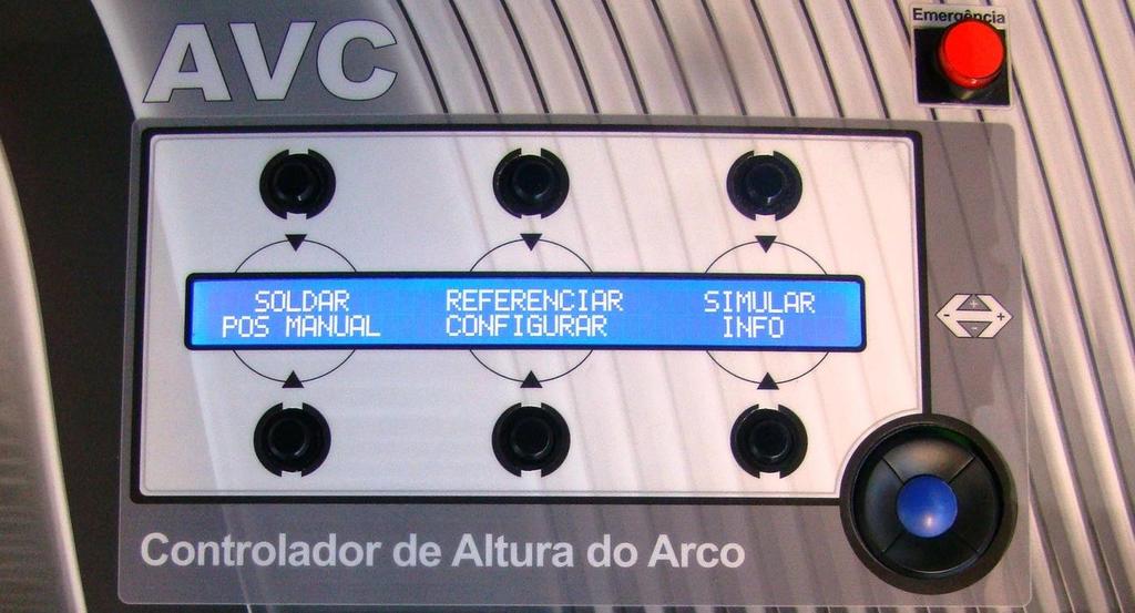 2 Painel do AVC A configuração das funções do equipamento é feita pelos botões no painel frontal. A Figura 1 apresenta a tela inicial do AVC e os botões para seleção e ajustes. 5X X X Figura 1.