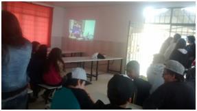 Segunda semana do mês de Abril Segunda feira dia 10/04: Monitoria na escola Pérola Gonçalves nas turmas de 6 e 7 ano. Ajudamos os alunos com dificuldades nos conteúdos aplicados.