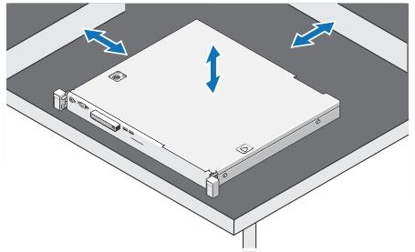 Figura 2. Usar o sistema sem o rack Conectar o teclado, o mouse e o monitor (opcional) Figura 3.