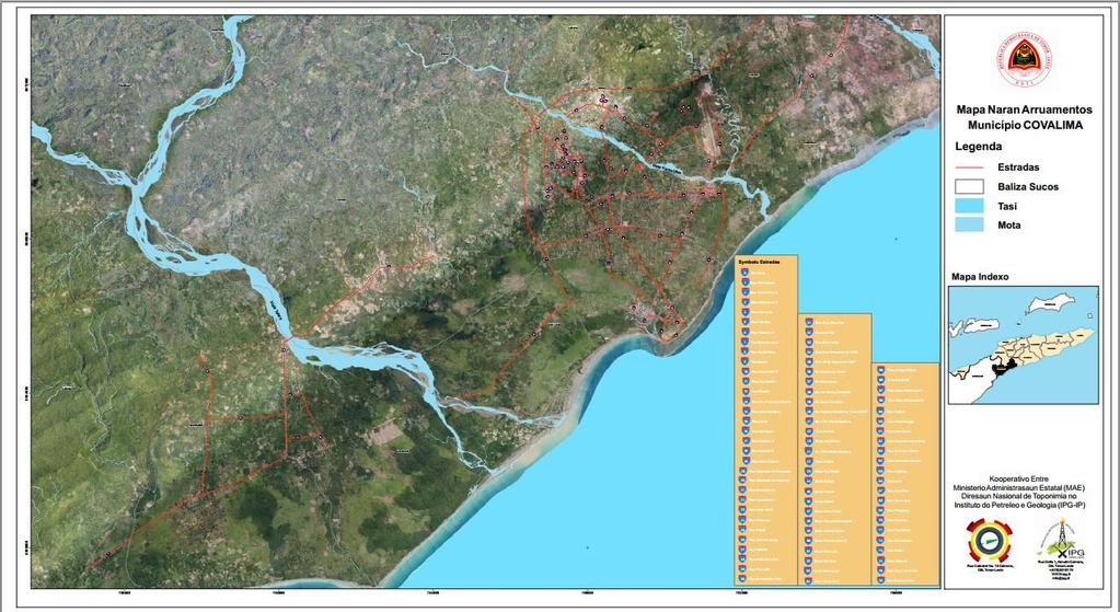 Figure 23 - O mapa de Toponomia do distrito de Dili e Covalima. 11.