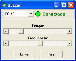 Figura 2: Interface gráfica do programa que foi criado no tutorial sobre o Buzzer.