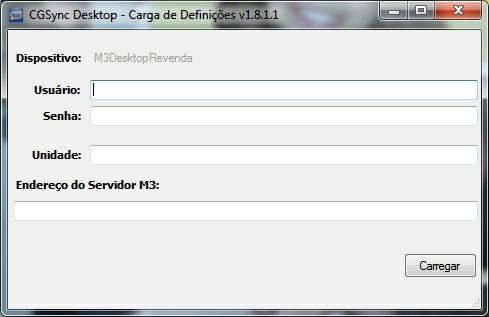 Utilização M3 CGSync WM 19 As informações de login serão passadas pela Control Informatica após cadastro.