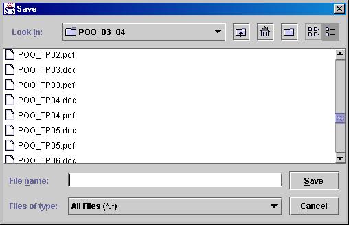 Input e Output 4 O método File getselectedfile(); devolve o ficheiro seleccionado, File fs = escolha.