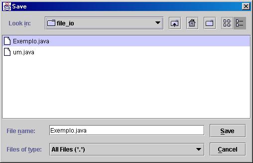 Input e Output 7 Directoria: file_io Ficheiro seleccionado para