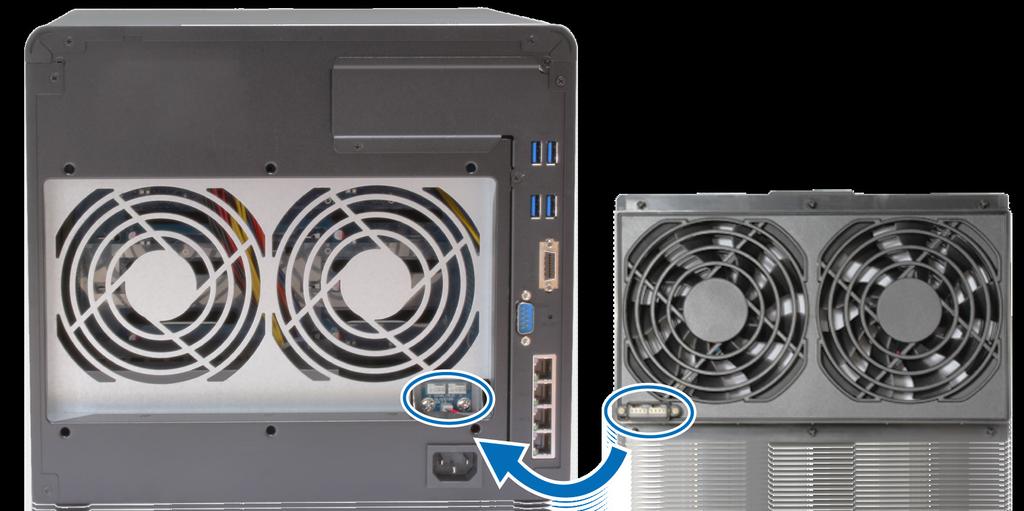 Para substituir o módulo de ventilador do sistema: 1 Desligue o DiskStation.