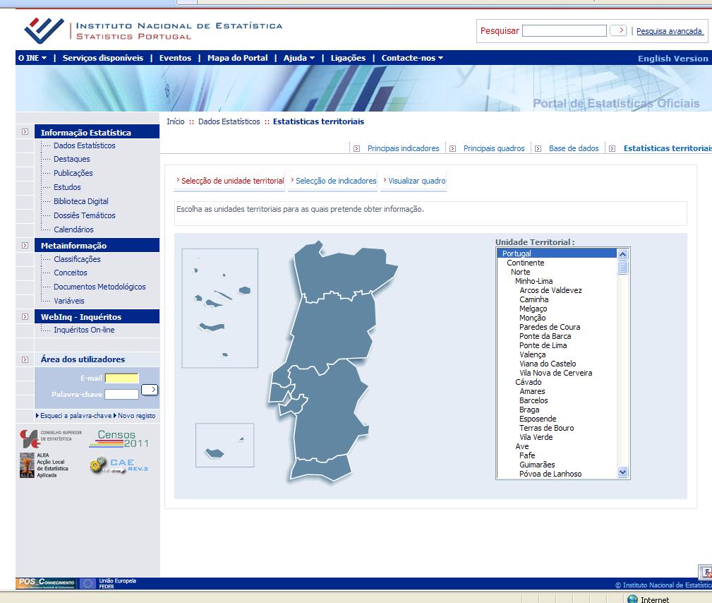 Informação Estatística» Dados