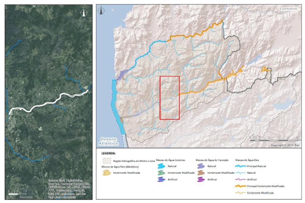 RH 1 Região Hidrográfica do Minho e Lima Ciclo de Planeamento 2016-2021 Identificação e designação de Massas de Água Fortemente Modificadas Código: PT01LIM0046 Categoria: Transição Natureza (1.