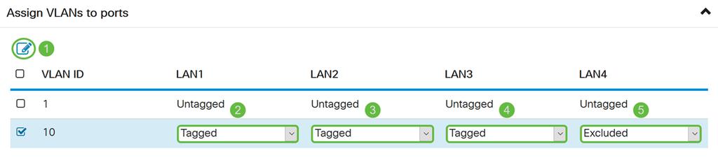 acesso ou o modo de tronco, o VLAN padrão está excluído automaticamente quando a porta se junta ao VLAN como o sem etiqueta. Selecione o sem etiqueta da lista de dropdown ao untag a porta.