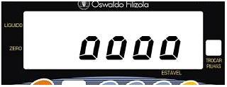 Testando as pilhas 200h Para checar a autonomia restante das pilhas, ligue a balança pressionando a tecla liga/desliga, e imediatamente pressione TARA por 2 segundos.