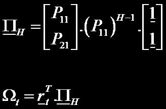 62 Ω t = 4N e=1 r t (e). H (e) (4.14) Defina-se: P 11 = Ψ R R I Υ Υ, P (1 β). Q 0 21 = 0 0, r t = (r t (1),..., r t (4N)) T Logo: P11 H 1 1 Π H =.( P11). P 21 1 (4.