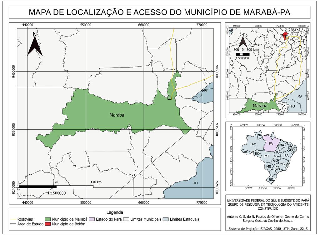 Figura 1: Localização e Acesso Em relação a capital o acesso é pelas rodovias (BR - 230 ou pela PA-150).