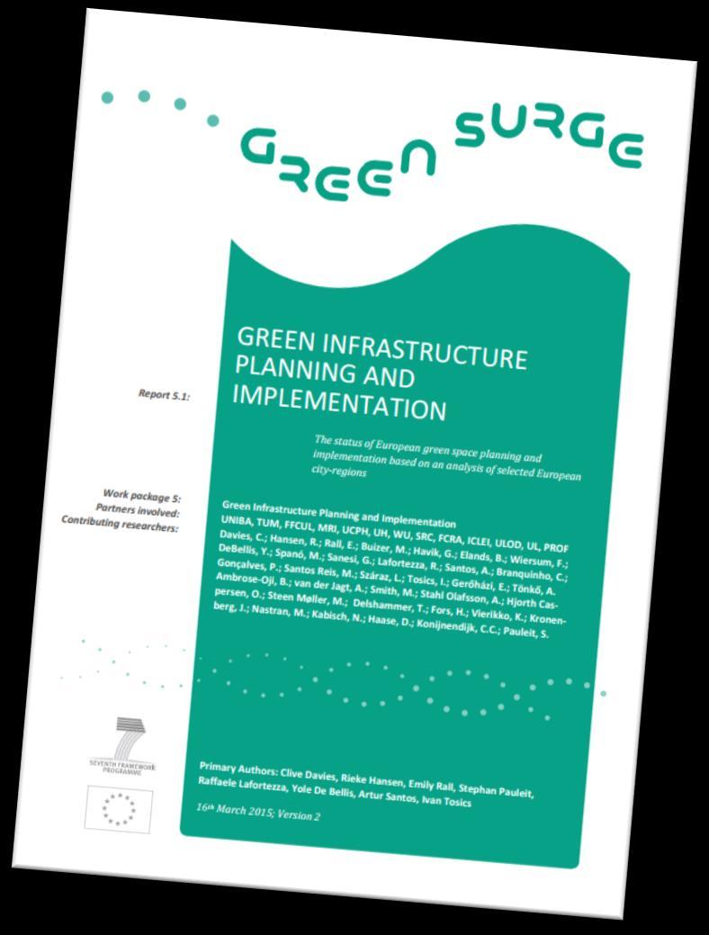 2. Planeamento FASE 2 Temas de estratégias de planeamento inovadoras analisadas: 2 cidades por tema Príncipios de planeamento: I. Integração (green/grey) II.