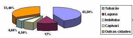 Figura 1: Percentual por procedência Dentre os objetivos específicos da pesquisa encontrou-se a grande maioria dos amputados em faixa etária mais avançada, compreendida entre 71 e 80 anos (39,90%),