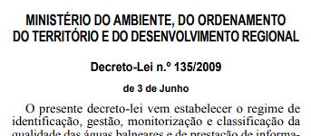 Legislação Água para consumo humano Água balnear interior O teor total de microcistinas é determinado quando se suspeita de eutrofização da massa de água quando a concentração de