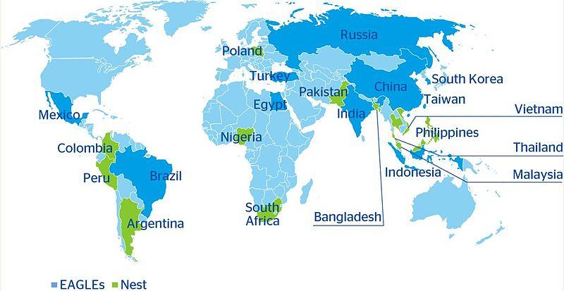 Principais países emergentes Imagem: Pawel /