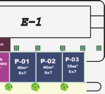 750,00 1 2 3 4 Os stands contemplam: Piso,