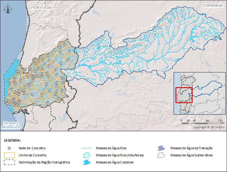 QUESTÕES SIGNIFICATIVAS DA ÁGUA (QSiGA) A Bacia Hidrográfica do Tejo é uma bacia hidrográfica internacional com uma área total de aproximadamente 81 310 km 2, dos quais 25 666 km 2 (32%), são em
