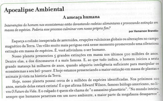 Figura 2 Produção de texto Artigo de Opinião. Fonte: Livro Didático Português Linguagem, 6ª ano(cereja; MAGALHÃES, 2014, p. 221-222).