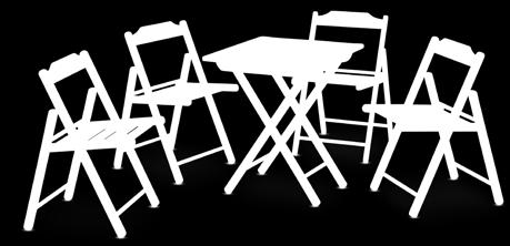 Varnished / Barnizada Conjunto Beer Teca 1 Mesa+4 Cadeiras 1 Table + 4 Chairs