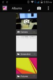 Imagens e vídeos são armazenados em álbuns separados Compartilhar Imagens Você pode compartilhar imagens enviando-as pelos diferentes tipos de aplicativos instalados.