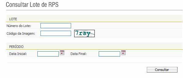Informe a imagem de segurança e clique em <Consultar>.