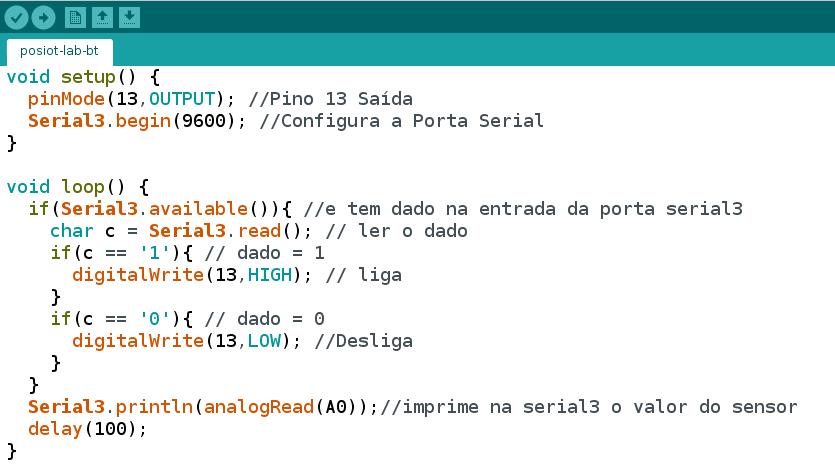 LAB: Código Firmware Grave esse código na