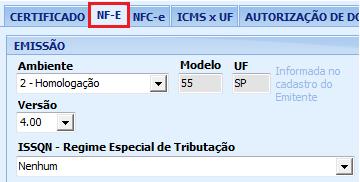 Quadro: CONDIGURAÇÕES DE COMUNICAÇÃO Esse quadro é preenchido automaticamente pelo sistema. Só deverá ser alterado, quando alguém da CICOM solicitar.