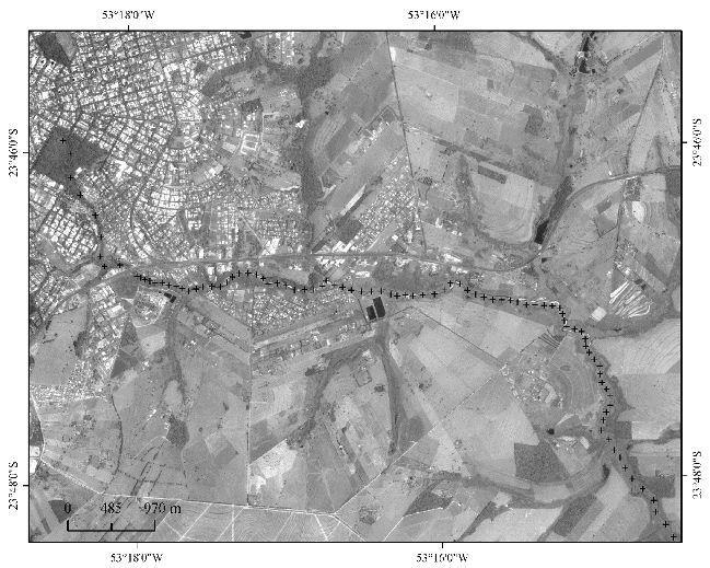 Figura 1 Imagem HRC abrangendo parte da área urbana de Umuarama e os