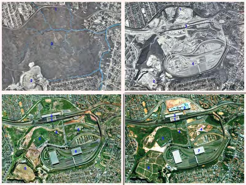 No projeto urbanístico, de acordo com a Figura 2 (D), no espaço destinado a COHAB (4), foi identificado como glebas vazias.