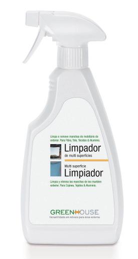 LIMPADOR DE MULTISUPERFÍCIES O Limpador de Multisuperfícies limpa e renova manchas de mobiliário externo.