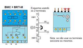 Escolha do ajuste do relé térmico BRT-M na associação ao Contator BMC P/ montagem Fusíveis Referências Faixas de acoplado corrente nominal máx.