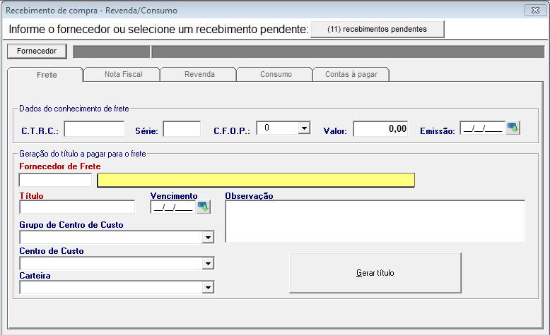 3.3.2. Prencher os dados da nota fiscal: 3.3.2.1.