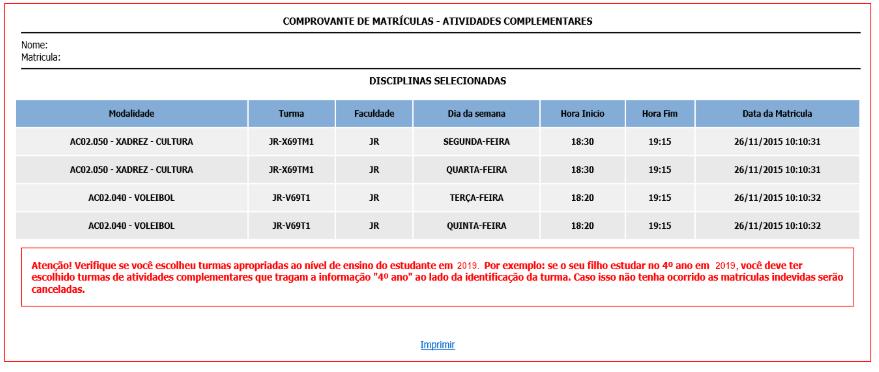 Em 2019, as Atividades Complementares iniciarão juntamente com as aulas curriculares. Certo de sua participação, o Positivo coloca-se à disposição para esclarecimentos!