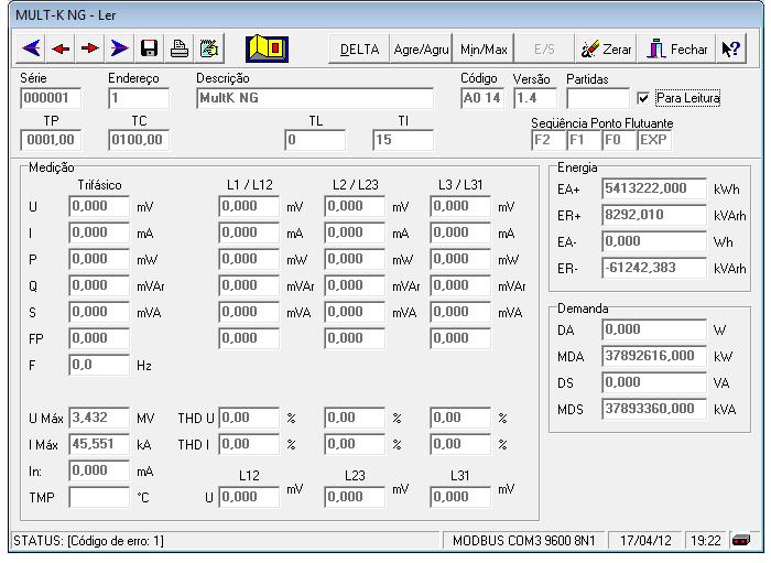 Apêndice A - Software - RedeMB Para leitura e parametrização do Mult-K NG AQE é disponibilizado o software RedeMB de licença livre e compatível com o Windows nas versões XP, VISTA, 7, 8 e 10.