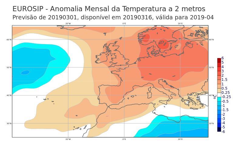 Consistência dos modelos para temperatura acima do normal Abril Quente e Seco?