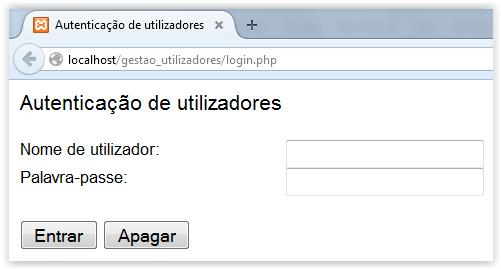 3 - Autenticação de utilizadores 3.1 - Formulário de autenticação (login.php) Código <!DOCTYPE html PUBLIC "-//W3C//DTD XHTML 1.0 Transitional//EN" "http://www.w3.