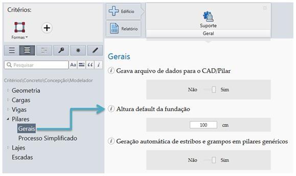 7. Rebaixos da fundação Outra observação importante é quanto a definições de rebaixo na base do pilar, devemos informar o mesmo valor nos dados da fundação (Rebaixo da face