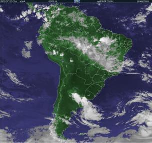 Figura 3- Imagem do satélite Goes 13 às 6h no dia 07/12/2014