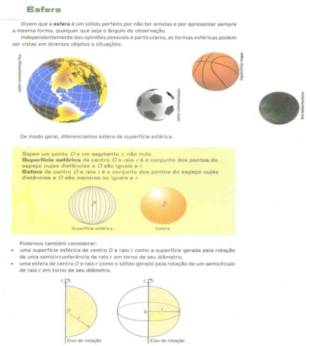 Metodologia adotada: Levar para a sala de aula objetos com a forma de esfera (bola de futebol, de gude) e a partir da observação desses objetos abordarem os tópicos sobre o conteúdo, usando o data