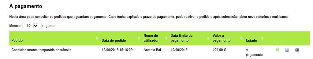 Ao clicar no botão é possível consultar a referência MB: RECUPERAÇÃO DA REFERÊNCIA MB EXPIRADA Se a data