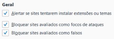 Informática Novidades do Mozilla Firefox Prof. Márcio Hunecke Proteção contra Phishing O controle de Phishing tem duas pequenas alterações. A primeira refere-se ao nome usado para sites perigosos.