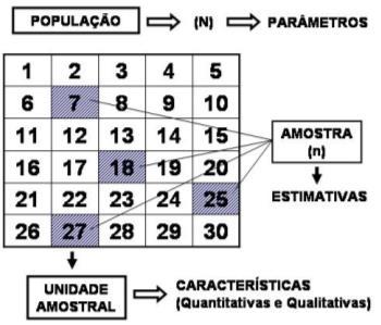 b) Amostra: trata-se de uma porção de dada população que é examinada, permitindo, a partir daí, que se façam inferências sobre a população em questão (SHIVER; BORDERS, 1996), ou seja, são uma parte