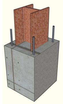 (b)) e pilar misto parcialmente revestido com concreto (Figura 11 (c)). Figura 11 Pilares mistos (a) (b) (c) Fonte: Nardin, Souza e Pereira (2012, p. 10).