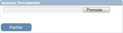 Figura 1 Nessa aba é possível anexar os documentos*(lista em Edital). Para isso basta clicar no ícone abrirá (Figura 2). Clique em Procurar e o Sistema efetuará o upload do arquivo.