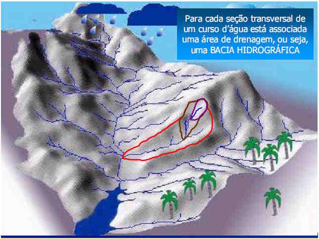 Figura - Bacia hidrográfica e sub-bacias.